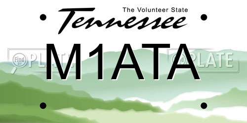 M1ATA Tennessee License Plate