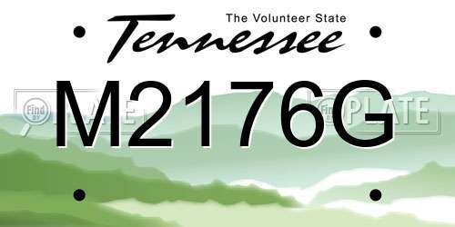 M2176G Tennessee License Plate