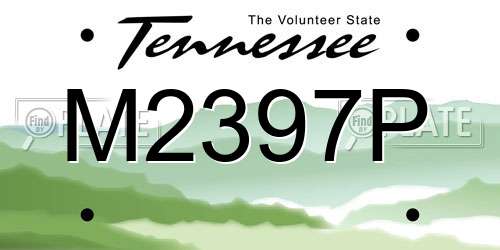 M2397P Tennessee License Plate
