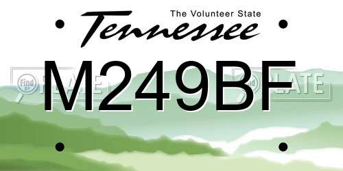 M249BF Tennessee License Plate