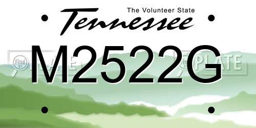 M2522G Tennessee License Plate