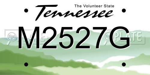 M2527G Tennessee License Plate