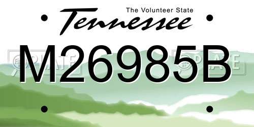 M26985B Tennessee License Plate