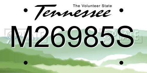 M26985S Tennessee License Plate