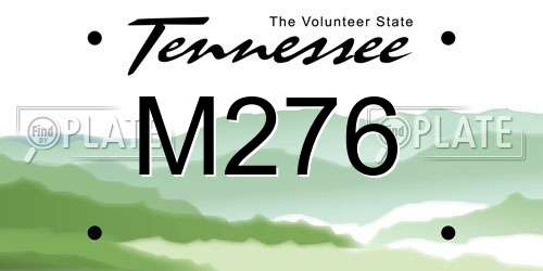 M276 Tennessee License Plate