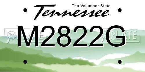 M2822G Tennessee License Plate