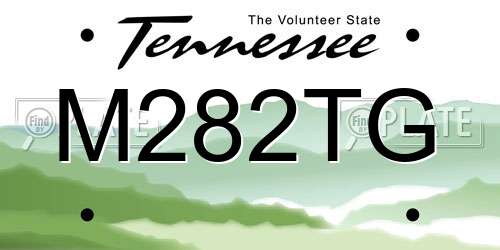 M282TG Tennessee License Plate