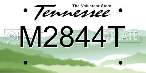 M2844T Tennessee License Plate