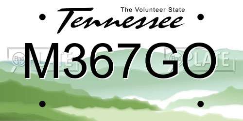M367GO Tennessee License Plate