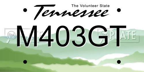 M403GT Tennessee License Plate