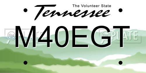 M40EGT Tennessee License Plate