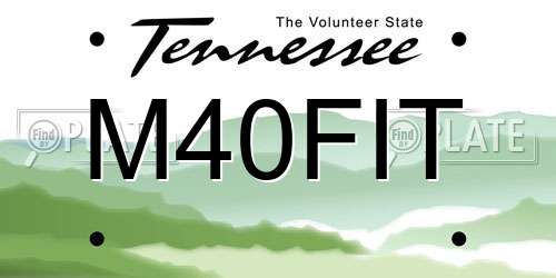 M40FIT Tennessee License Plate