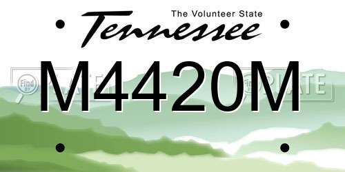 M4420M Tennessee License Plate