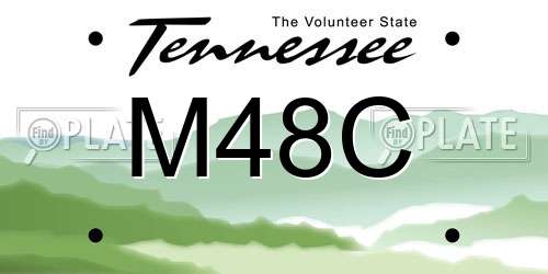 M48C Tennessee License Plate