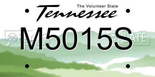 M5015S Tennessee License Plate