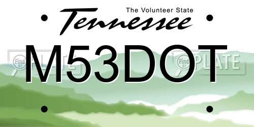 M53DOT Tennessee License Plate
