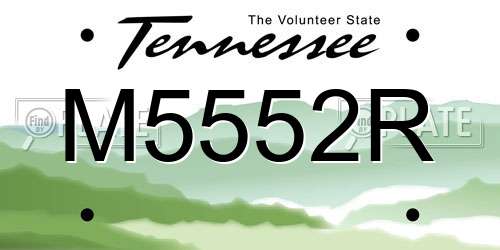 M5552R Tennessee License Plate