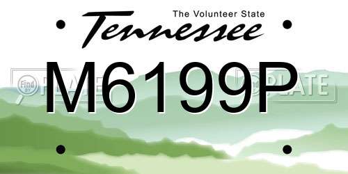 M6199P Tennessee License Plate
