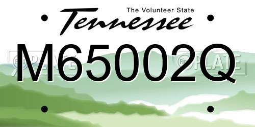 M65002Q Tennessee License Plate