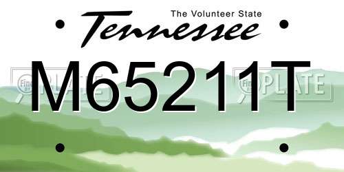 M65211T Tennessee License Plate