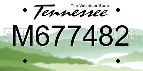 M677482 Tennessee License Plate