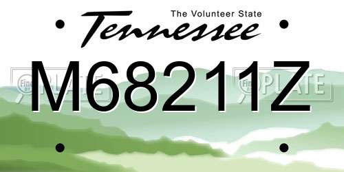 M68211Z Tennessee License Plate