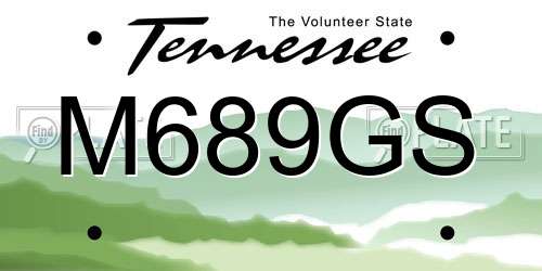 M689GS Tennessee License Plate