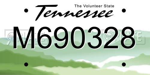 M690328 Tennessee License Plate