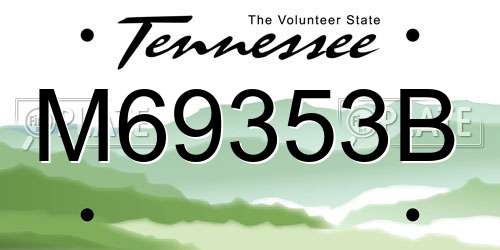 M69353B Tennessee License Plate