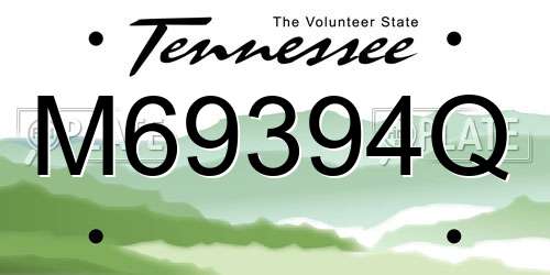 M69394Q Tennessee License Plate
