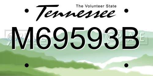 M69593B Tennessee License Plate
