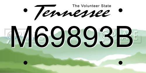 M69893B Tennessee License Plate
