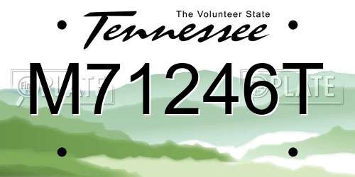 M71246T Tennessee License Plate