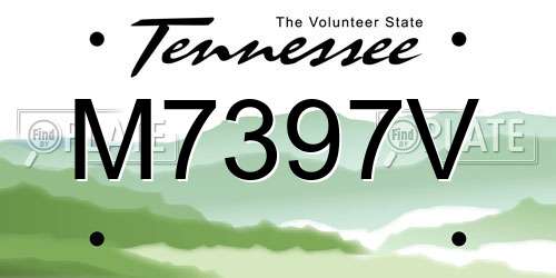 M7397V Tennessee License Plate