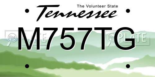 M757TG Tennessee License Plate