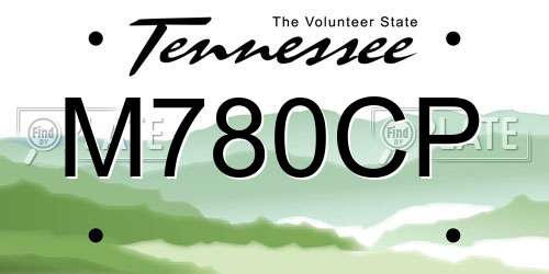 M780CP Tennessee License Plate