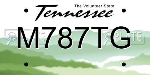 M787TG Tennessee License Plate