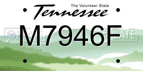 M7946F Tennessee License Plate