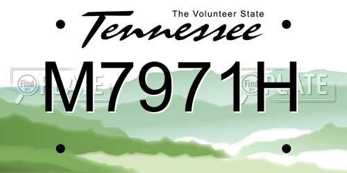 M7971H Tennessee License Plate