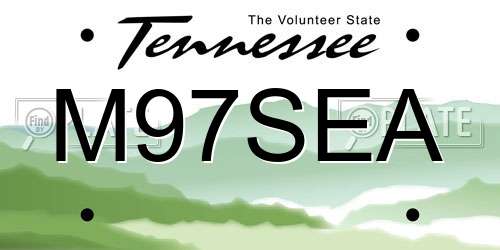 M97SEA Tennessee License Plate