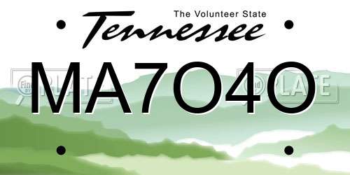 MA7O4O Tennessee License Plate