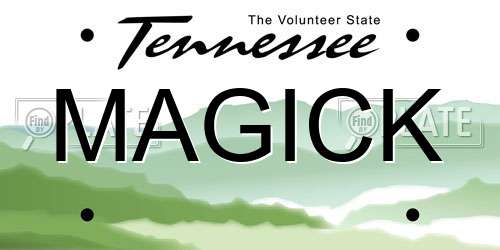 MAGICK Tennessee License Plate