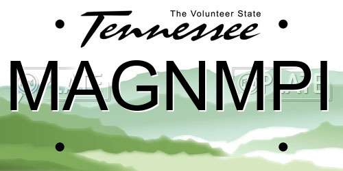 MAGNMPI Tennessee License Plate