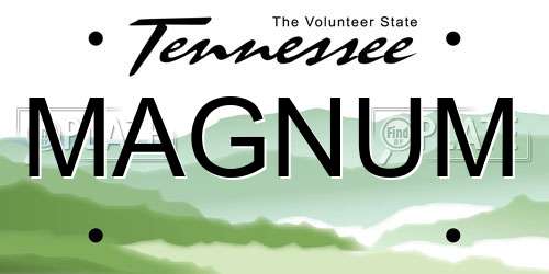 MAGNUM Tennessee License Plate