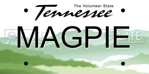 MAGPIE Tennessee License Plate