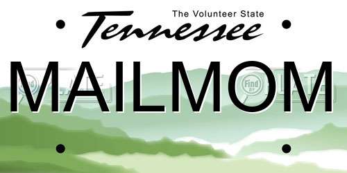 MAILMOM Tennessee License Plate