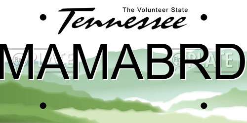 MAMABRD Tennessee License Plate