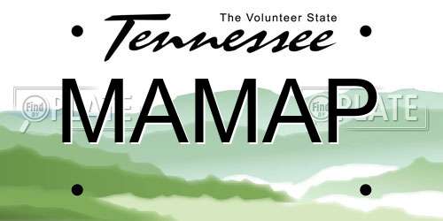 MAMAP Tennessee License Plate