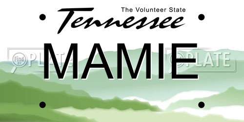 MAMIE Tennessee License Plate