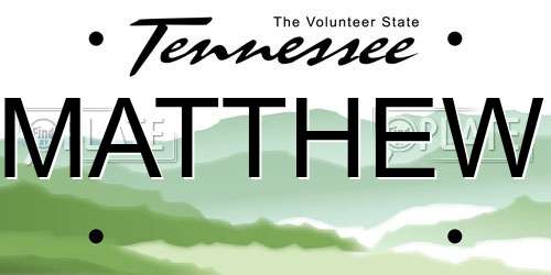 MATTHEW Tennessee License Plate